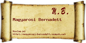 Magyarosi Bernadett névjegykártya