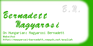 bernadett magyarosi business card